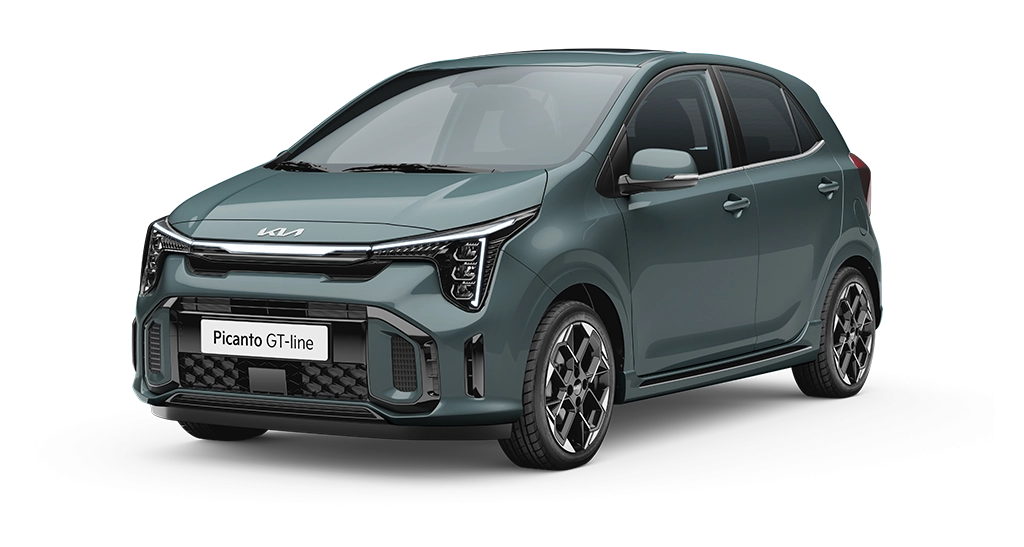 Der Kia Picanto GT-line, dunkelgrün
